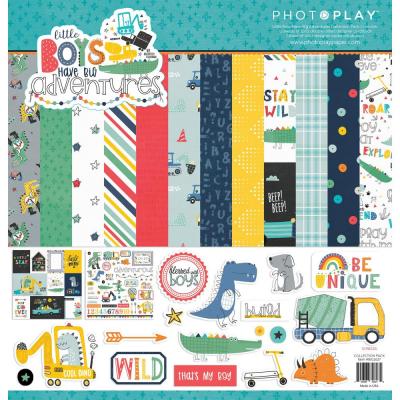 PhotoPlay Little Boys Have Big Adventures Designpapier - Collection Pack